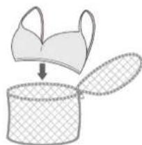 SAMSUNG WF1602NHWGYLE - Assurez-vous de placer les soutien-gorge (lavables à l'eau) dans un sac à linge (à acheter séparément). - 1