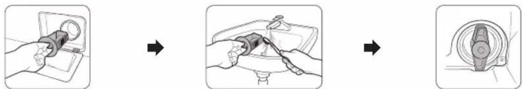 SAMSUNG WD80J5A10AW - Filtro de residuos - 1