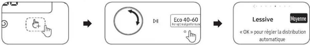 SAMSUNG WD80J5A10AW - Réglage de la quantité de lessive/d'adoucissant à ajouter - 1