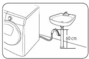 SAMSUNG WD80J5A10AW - Étape 5 positionnement du tuyau de vidange - 3