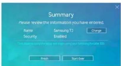 SAMSUNG MUPT2T0B - Écran de configuration du mot de passage - 3