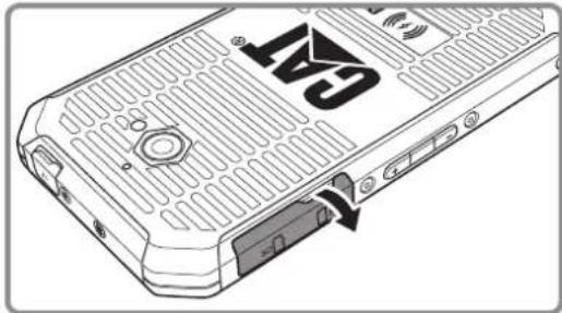 CAT S50 - Commencer à utiliser votre téléphone mobile Installation d'une carte mémoire - 1