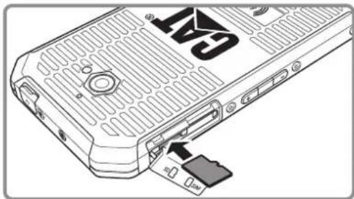 CAT S50 - Commencer à utiliser votre téléphone mobile Installation d'une carte mémoire - 2