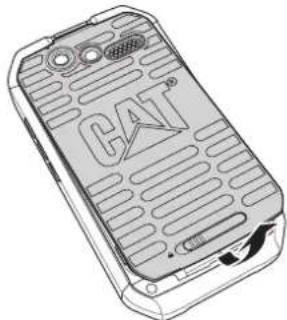 CAT B15Q - Commencer à utiliser votre téléphone mobile Retrait du capot arrière - 2