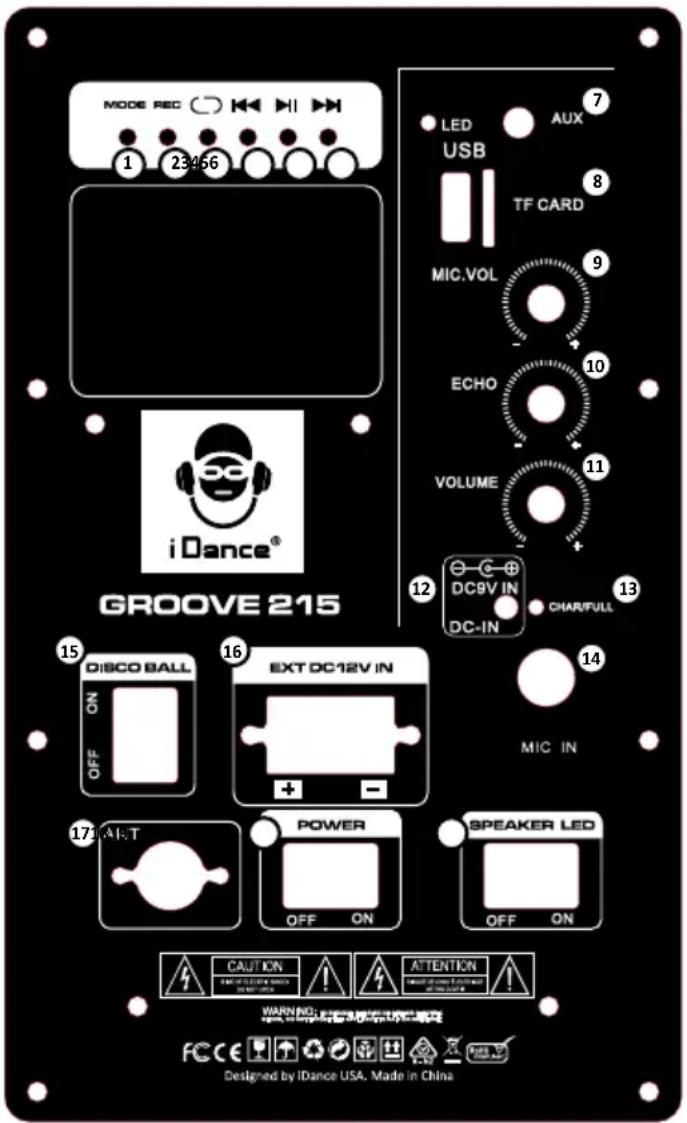iDance Groove 215 - (ROUGE = en cours de charge, VERT = complètement chargée) - 2