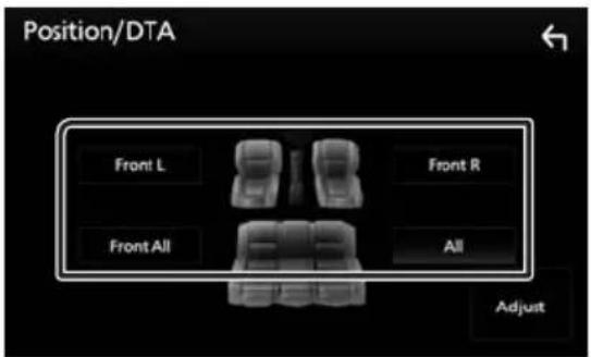 KENWOOD DMX7018BTS - Position d'écoute/DTA - 2