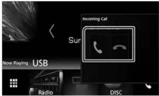 KENWOOD DMX7018BTS - Réception d'un appel - 2