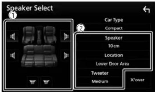KENWOOD DMX7018BTS - Configuration de l'enceinte/du répartiteur - 3