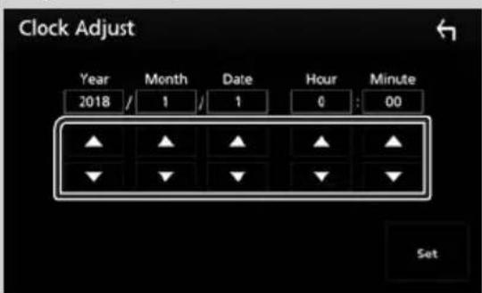 KENWOOD DMX7018BTS - Réglages du calendrier/horloge - 4