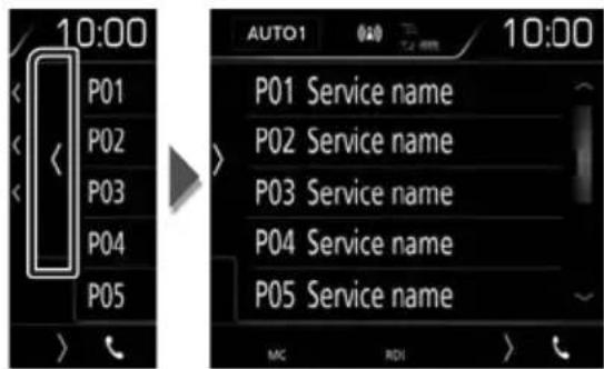 KENWOOD DMX7018BTS - Mémorisation des services dans la mémoire préréglée - 1