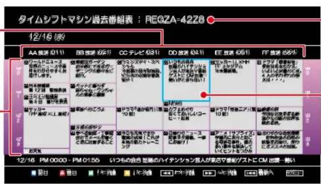 TOSHIBA DBPS600 - 過去番組表の表示例 - 1