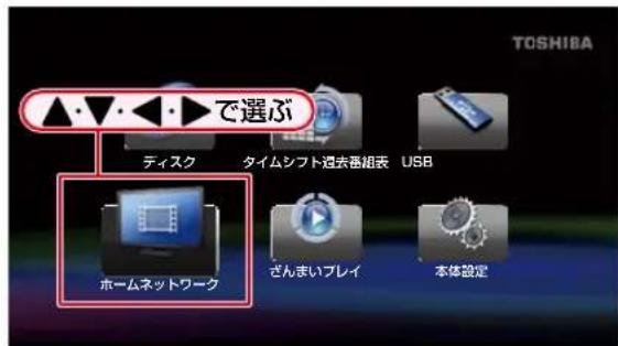 TOSHIBA DBPS600 - ▲▼·←▶□【木一ムネトフーク】選てを押す - 1