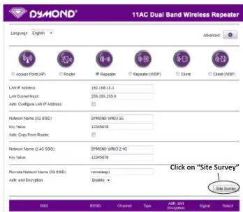 Dymond WR03 - Configuration du répéteur Wifi - 1