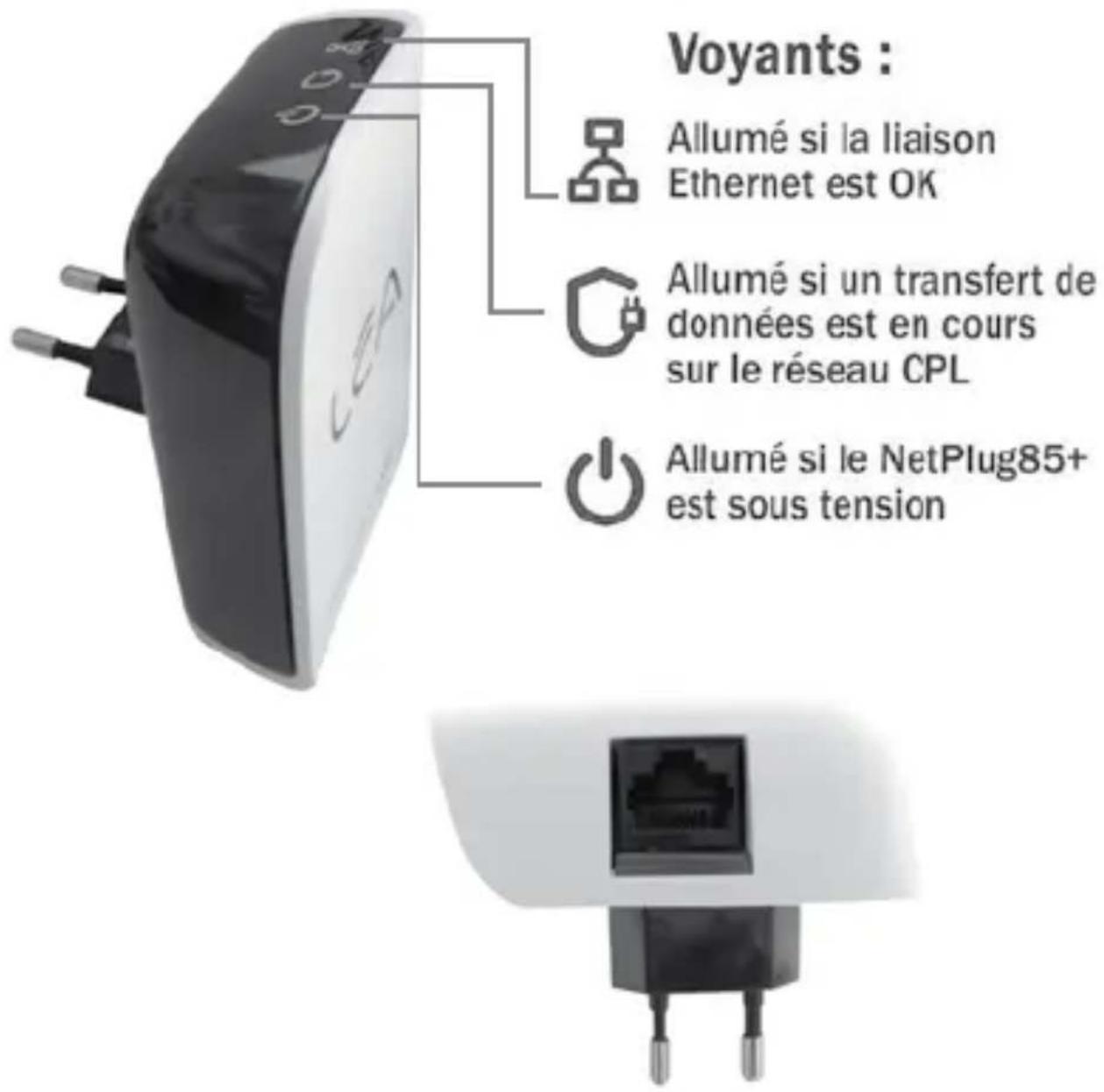 METRONIC NetPlug 85+ MET942 - - Description de l'adaptateur CPL - 1