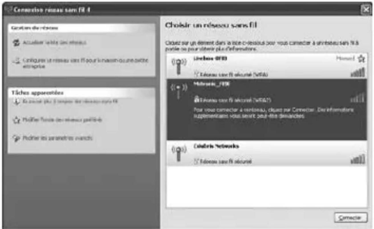 METRONIC MET324 - Sélectionnez METRONIC\_XXXX correspondant au CPL Wi-Fi dans la liste et cliquez sur Connecter - 1