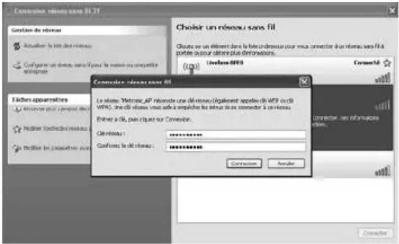 METRONIC MET324 - Sélectionnez METRONIC\_XXXX correspondant au CPL Wi-Fi dans la liste et cliquez sur Connecter - 2