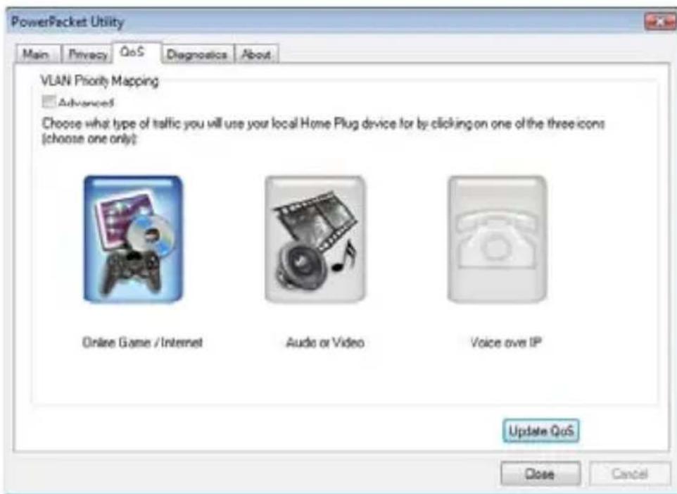 Esscom PL1085 - Onglet « Quality of Service » - 1