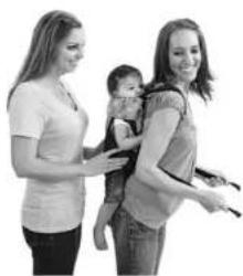Infantino Infinity - Utilisation du porte-bébé pour un bébé plus âgé : position dans notre dos avec assistance - 4