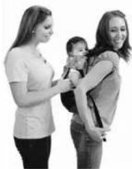 Infantino Infinity - Utilisation du porte-bébé pour un bébé plus âgé : position dans notre dos avec assistance - 5