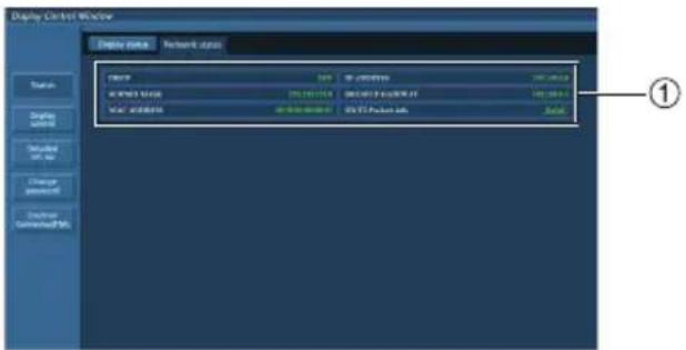 PANASONIC TH43LFE8J - ネットワーク情報ページ - 1