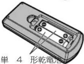 PANASONIC TH43LFE8J - リモコンの電池の入れかた - 2
