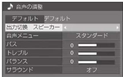 PANASONIC TH43LFE8J - を押して 「音声の調整」メニュー画面を表示する - 1