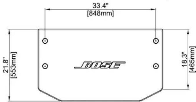 BOSE RoomMatch - Product Dimensions (in millimeters) - 1