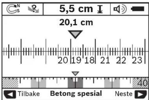 BOSCH Dtect 150 SV Professional - Endring av visningsmodus - 1