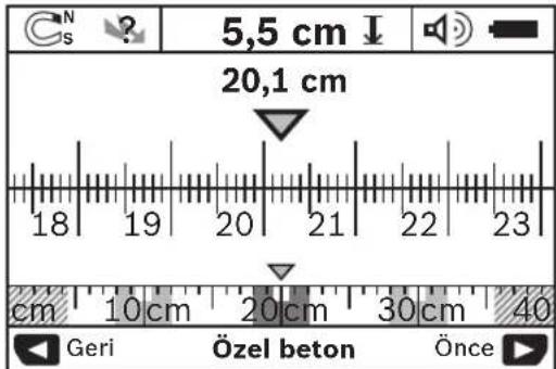 BOSCH Dtect 150 SV Professional - Gösterge türlerinin seilmesi - 1