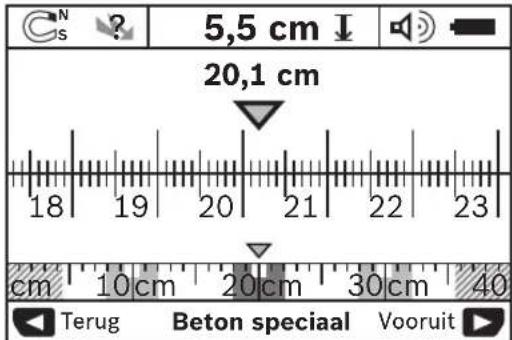 BOSCH Dtect 150 SV Professional - Van aanduidingsmodus wisselen - 1