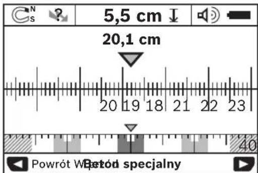 BOSCH Dtect 150 SV Professional - Zmiana rodzaju wskazania - 1