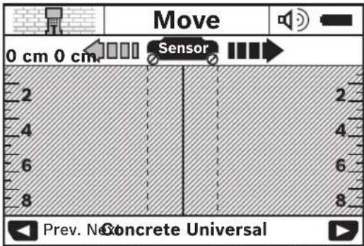 BOSCH Dtect 150 SV Professional - Procesul de masurare - 1
