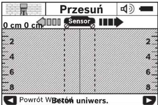 BOSCH Dtect 150 SV Professional - Przebieg pomiaru - 1