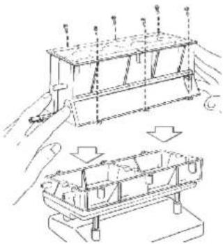 MEGABLEU HM04MB - Montage de l'ensemble bloc-cylindres sur la partie inférieure du carter - 1