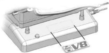 MEGABLEU HM10MB - Fixation de l'autocollant sur le socle - 1