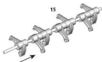 MEGABLEU HM10MB - Fixation des culbuteurs sur les arbres culbuteurs - 1