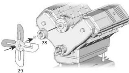 MEGABLEU HM10MB - Montage de de la poulie de ventilateur, du ventilateur et de la courroie - 1