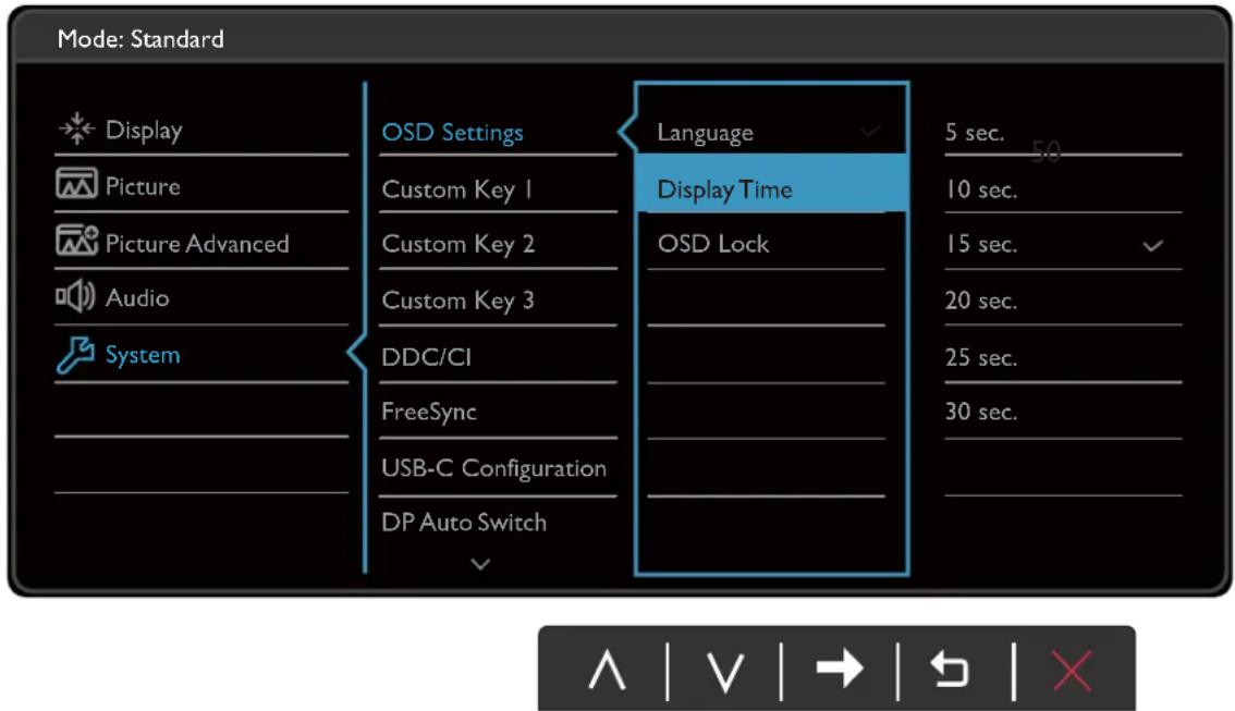 BENQ EX3203R - Menu Système - 1