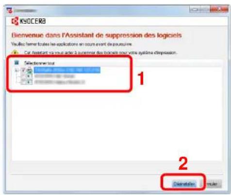 KYOCERA Ecosys M5526cdn - Désinstaller le logiciel. - 1