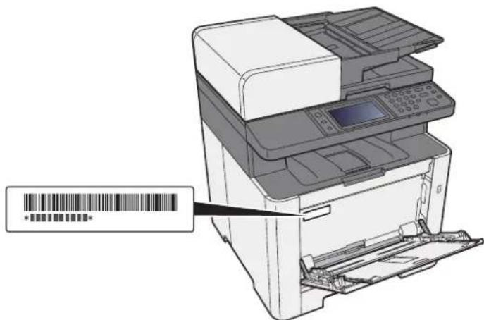 KYOCERA Ecosys M5526cdn - Vérification du numéro de série de l'équipement - 1