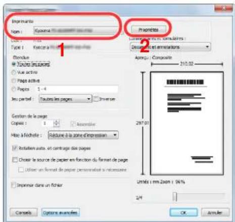 KYOCERA Ecosys M5526cdn - Configurer les paramètres. - 1
