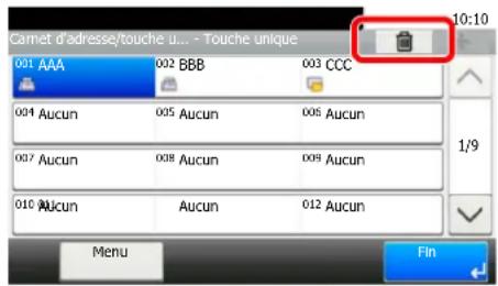 KYOCERA Ecosys M5526cdn - Supprimer les informations enregistrées. - 1
