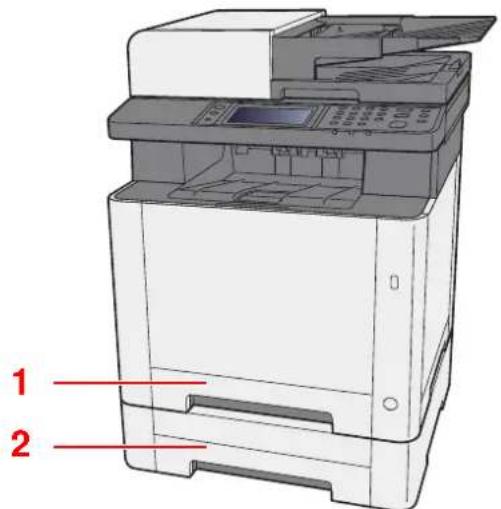KYOCERA Ecosys M5526cdn - Sélection des unités de chargement du papier - 1
