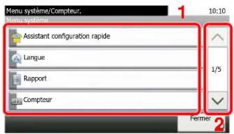 KYOCERA Ecosys M5526cdn - Sélectionner une fonction. - 1
