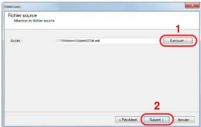 KYOCERA Ecosys M5526cdw - Inscription des données du carnet d'adresses sur la machine - 6