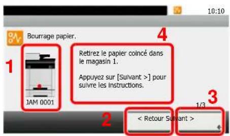 KYOCERA Ecosys M5526cdw - Indicateurs d'emplacement de bourrage - 1