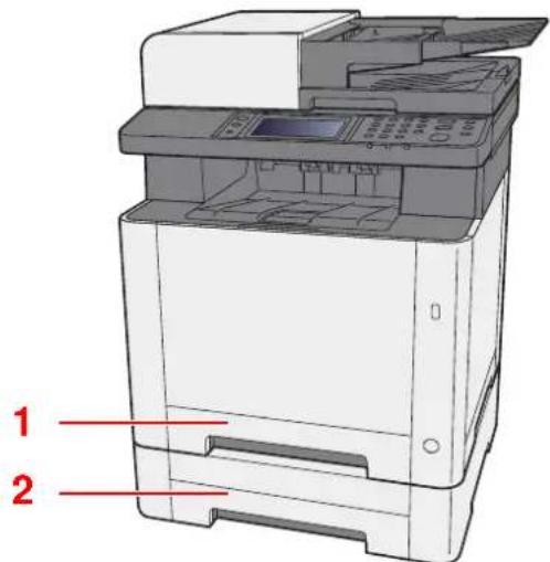 KYOCERA Ecosys M5526cdw - Sélection des unités de chargement du papier - 1