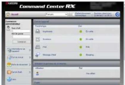 KYOCERA Ecosys M5526cdw - Effectuer des opérations à distance (Command Center RX) - 1