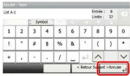 KYOCERA Ecosys M5526cdw - Enregistrer les caractères saisis. - 1