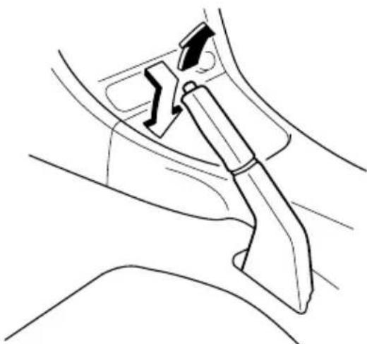 MAZDA MX5 (2004) - Pour relâcher le frein de stationnement - 1